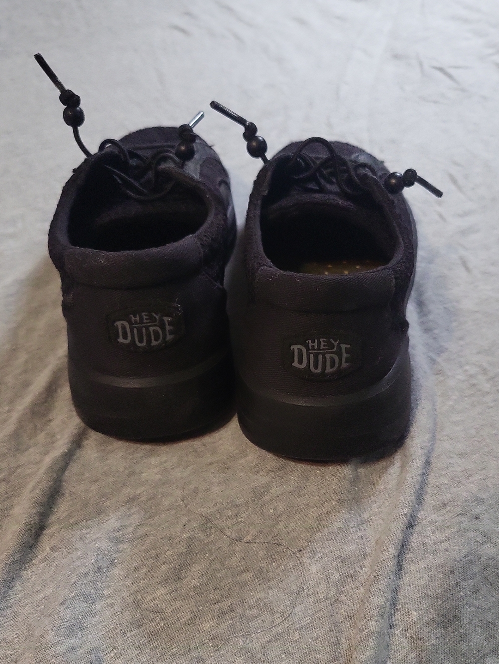 Hey Dude Women's Slip-On Lace Sneakers in Black - Picture 5 of 6